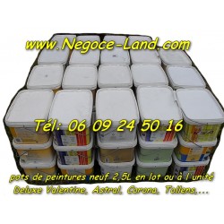 lot-de-pots-de-peintures-neuf-25l-duluxe-valentine-astral-corona-tollens-avi-cami-ripolin-ferry-negoce-land