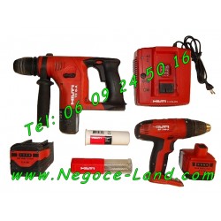 kit-perforateur-a-batterie-sans-fil-hilti-te-6-a-li-ion-visseuse-hilti-sf-144-a-sur-batterie-occasion-bon-etat-