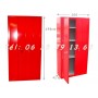Armoire métallique Rouge & Grise 2 portes (propre) NEGOCE-LAND.COM