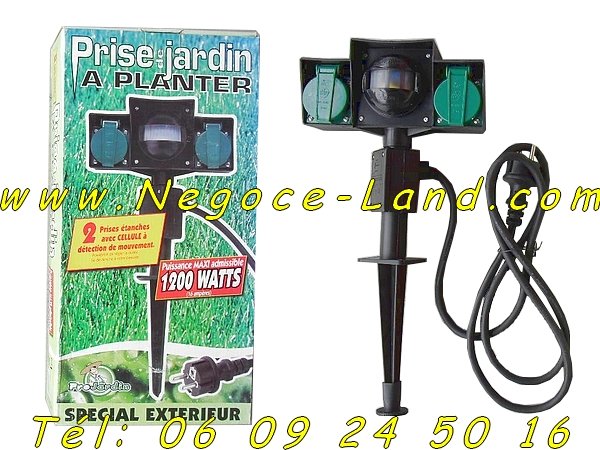 Prises étanches de Jardin à planter avec radar de mouvement [Petites annonces Negoce-Land.com]