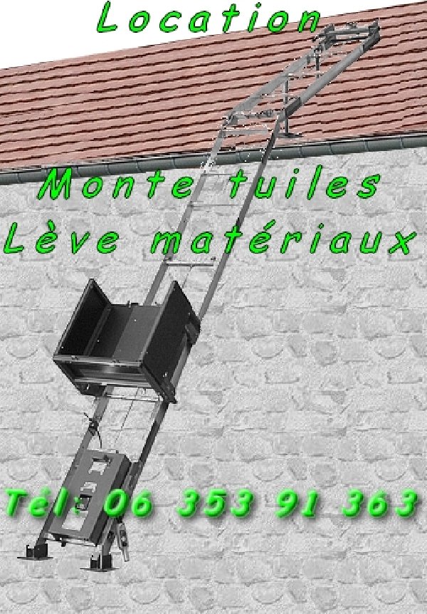 Location Monte Tuiles & Lève Matériaux 15m 150Kg [Petites annonces]