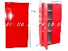 Armoire métallique Rouge & Gris 2 portes avec étagères réglables offre Aménagements [Petites annonces Negoce-Land.com]