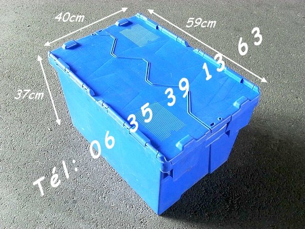 Bac caisse plastique rangement fermeture croisée cadenas NEGOCE