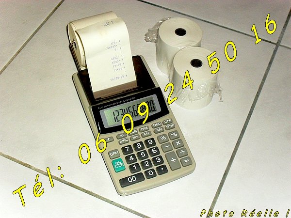 Calculatrice Electronique P10H transportable + rouleaux bobine [Petites annonces]