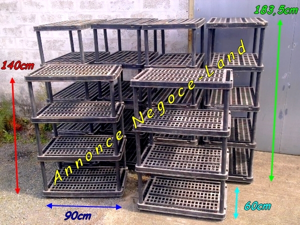 Etagère rack en plastique résine démontable