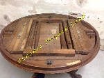 Table ancienne ovale en chêne avec pieds sculptés main [Petites annonces Negoce-Land.com]