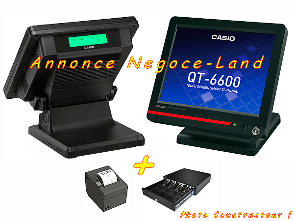 Pack caisse enregistreuse tactile Casio QT-6600 + Son Logiciel