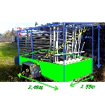 Remorque galvanisée porte panneaux avec frein  PTAC 1,250t [Petites annonces outils outillage occasion Toulouse Negoce-Land.com]