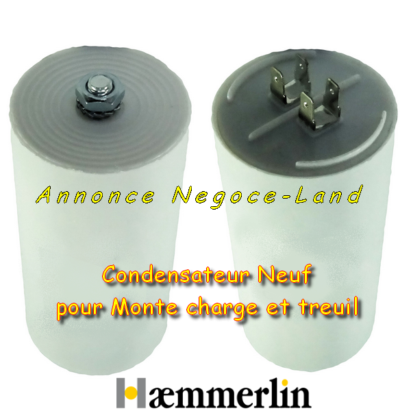 Condensateur pour Haemmerlin monte tuiles - monte matériaux - lève charge et treuil (Neuf) [Petites annonces Negoce-Land.com]