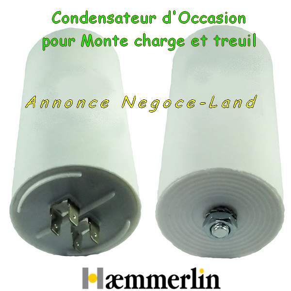 Condensateur pour Haemmerlin treuil - Lève tuiles - Monte matériaux et Monte charge (Occasion) [Petites annonces Negoce-Land.com]