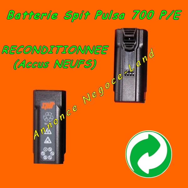 Batterie reconditionnée de cloueur Spit 700 Pulsa E/P [Petites annonces Negoce-Land.com]